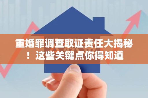 泾县重婚罪调查取证责任大揭秘！这些关键点你得知道