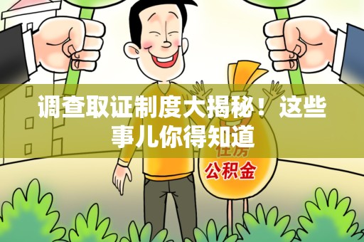 泾县调查取证制度大揭秘！这些事儿你得知道