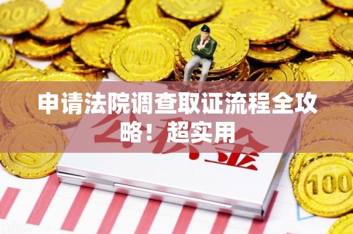 泾县申请法院调查取证流程全攻略！超实用