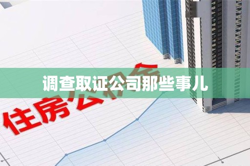 泾县调查取证公司那些事儿