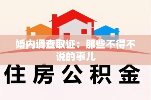 泾县婚内调查取证：那些不得不说的事儿