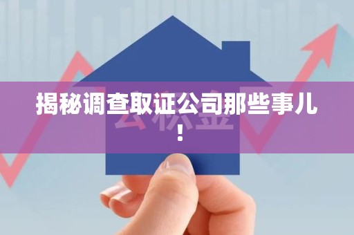 泾县揭秘调查取证公司那些事儿！