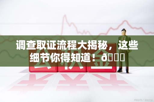 泾县调查取证流程大揭秘，这些细节你得知道！😎