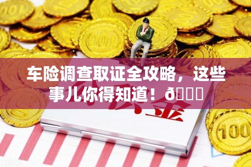 泾县车险调查取证全攻略，这些事儿你得知道！😎