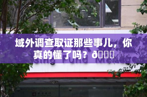 泾县域外调查取证那些事儿，你真的懂了吗？😎