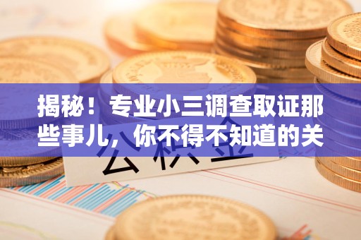 泾县揭秘！专业小三调查取证那些事儿，你不得不知道的关键点