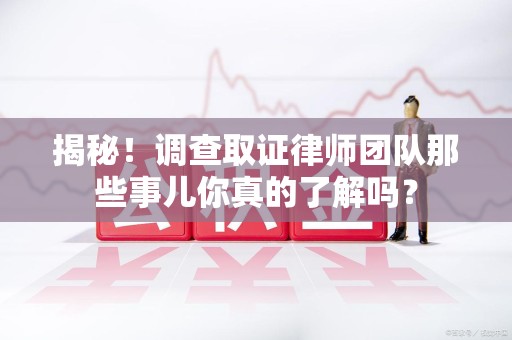 泾县揭秘！调查取证律师团队那些事儿你真的了解吗？