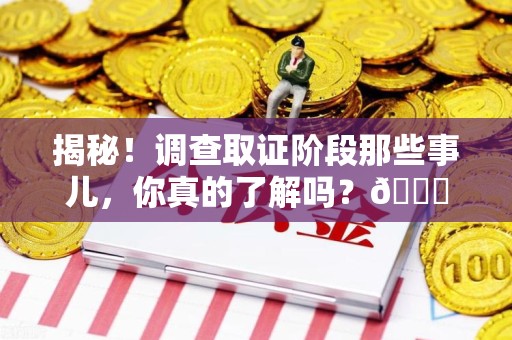 泾县揭秘！调查取证阶段那些事儿，你真的了解吗？😎