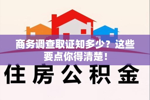泾县商务调查取证知多少？这些要点你得清楚！