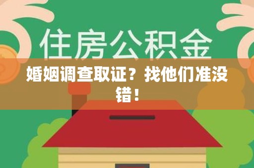 泾县婚姻调查取证？找他们准没错！