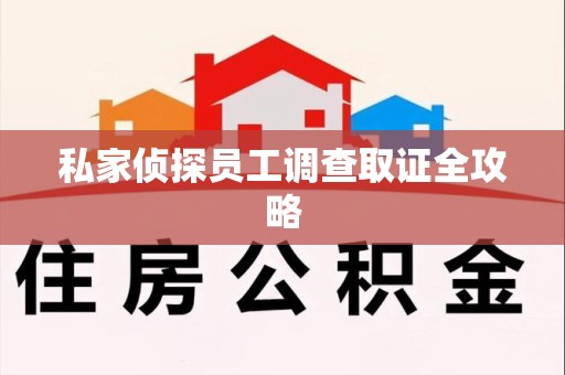 泾县私家侦探员工调查取证全攻略